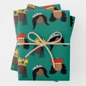 Black Queens Wrapping Paper Sheets Geschenkpapier Set (Beispiel)