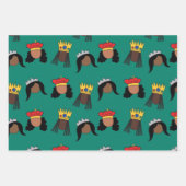 Black Queens Wrapping Paper Sheets Geschenkpapier Set (Vorderseite)