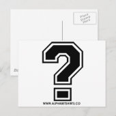 Black Question Mark Postkarte (Vorne/Hinten)