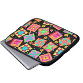 Black Quilt Art Laptop Sleeve (Vorne Knopf)