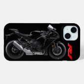 Black R1 Sportsbike Motorrad Case-Mate iPhone Hülle (Rückseite (Horizontal))