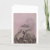 Black Rabbit Inle Blank Grußkarte Karte (Rückseite)