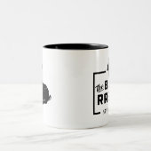 Black Rabbit SAV - quadratische Logo-Tasse Zweifarbige Tasse (Mittel)