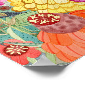 Black Racer und Zinnias-Plakat Poster (Ecke)