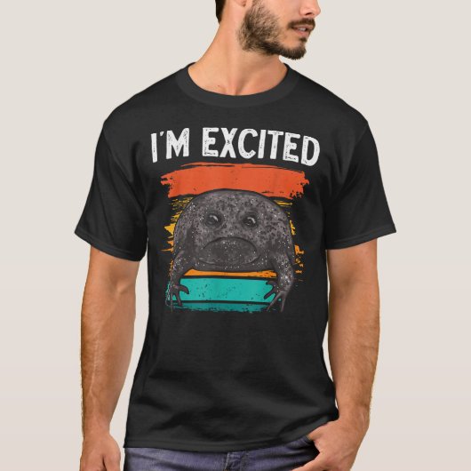 Black Rain Frog I'm Excited Black Desert Rain Frog T-Shirt (Vorderseite)