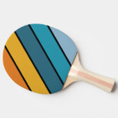 Black Rainbow Bold Striped Tischtennis Schläger (Seitenansicht)