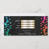 Black Rainbow Confetti Dots Geschenkgutschein (Rückseite)