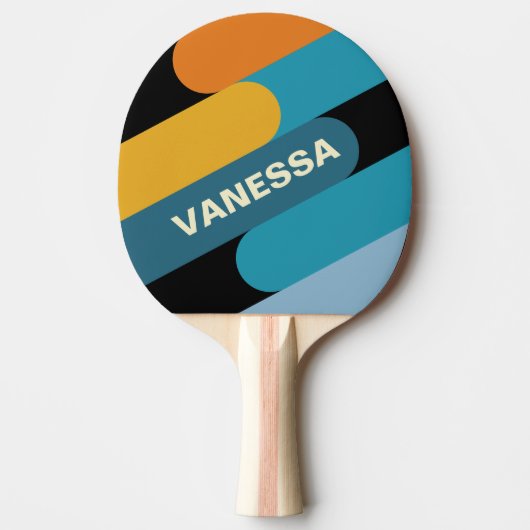 Black Rainbow Fusion with Name Tischtennis Schläger (Vorderseite)