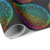 Black Rainbow Mandala Geschenkpapier (Rolleneckpunkt)