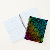 Black Rainbow Mandala Notizblock (Innenseite)