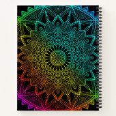 Black Rainbow Mandala Notizblock (Rückseite)