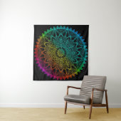 Black Rainbow Mandala Poster Wandteppich (Beispiel)