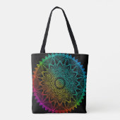 Black Rainbow Mandala Tasche (Rückseite)