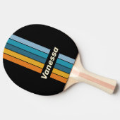 Black Rainbow Pin Striped with Name Tischtennis Schläger (Seitenansicht)
