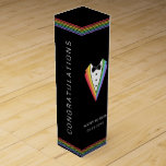 Black Rainbow Trauzeugen Gay Pride Wedding Weinbox<br><div class="desc">Black Rainbow Trauzeugen Gay Pride Hochzeitswein Box - leicht mit Namen und Hochzeitsdatum anpassen</div>