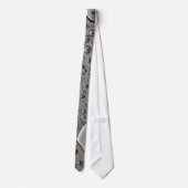 Black Raindrops on Gray Necktie Krawatte (Rückseite)
