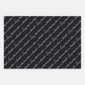 Black Ramadan Mubarak Bilingual Geschenkpapier Set (Vorderseite 2)