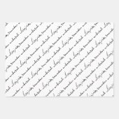 Black Ramadan Mubarak Bilingual Geschenkpapier Set (Vorderseite)