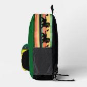 Black Rasta Lion Jamaican Flag Design Bedruckter Rucksack (Rechts)