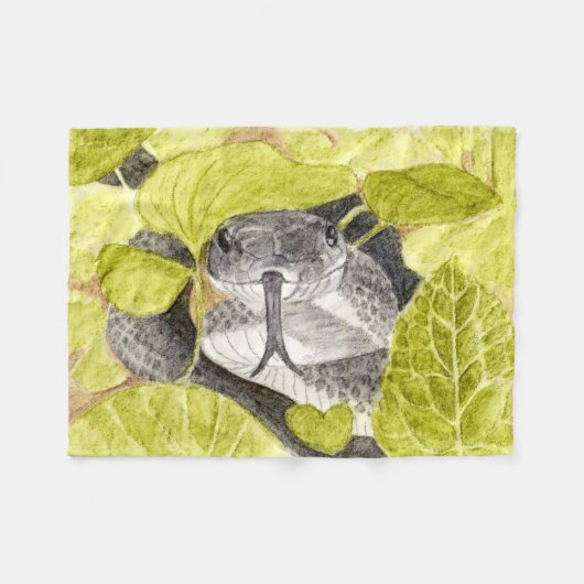 Black Rat Snake Fleecedecke (Vorderseite (Horizontal))