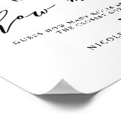 Black rät wie viele Kisses Script Baby Dusche Poster (Ecke)