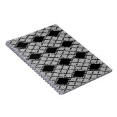 BLACK RAUTE STRICK 6.5x8.75 Notebook Notizblock (Rechte Seite)
