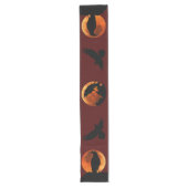 Black Raven and Blood Red Moon Table Runner Großer Tischläufer (Vorderseite)