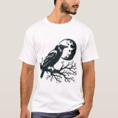 Black Raven and Moon T-Shirt (Vorderseite)