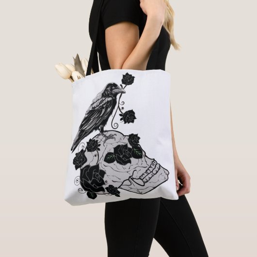 Black Raven and Skull Bag - Rose Tasche (Von Nahem)