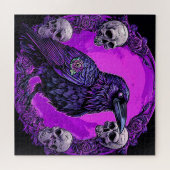 Black Raven and Skulls Puzzle (Horizontal)