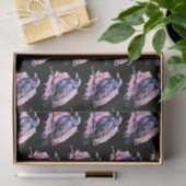 Black Raven auf einem Zweigbild Seidenpapier (Geschenk)