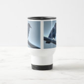 Black Raven auf einer Powerline Gothic, Celtic, Wi Reisebecher (Mittel)