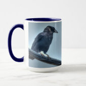 Black Raven auf einer Powerline Gothic, Celtic, Wi Tasse (Links)
