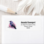 Black Raven auf einer Zweig-Illustrationsadresse (Insitu)