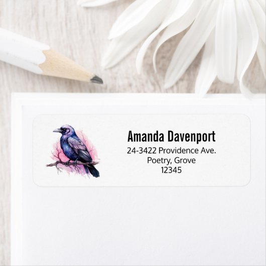 Black Raven auf einer Zweig-Illustrationsadresse (Insitu)