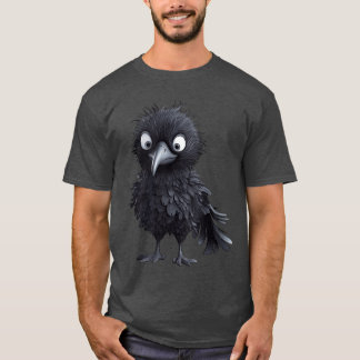 Black Raven Bird Grafik für gotische Kinder Frauen T-Shirt