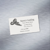 Black Raven Bird im Flight Art Business Ca Magnetische Visitenkarte (Beispiel)