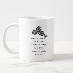 Black Raven Bird in die Höhe schießen inspirierend Jumbo-Tasse