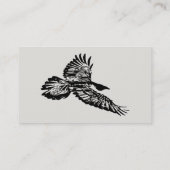 Black Raven Bird in Flight Art Visitenkarte (Rückseite)