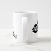Black Raven Bird in Flight Swooping Art Jumbo-Tasse (Rückseite)