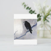 Black Raven Bird Postkarte (Stehend Vorderseite)