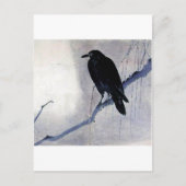 Black Raven Bird Postkarte (Vorderseite)
