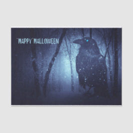 Black Raven Blue Forest Halloween-Party Seidenpapier