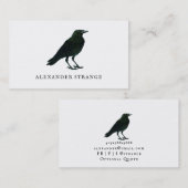 Black Raven Business Card Visitenkarte (Vorne/Hinten)