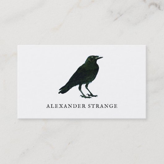 Black Raven Business Card Visitenkarte (Vorderseite)