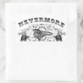 Black Raven Corvid nie mehr Rechteckiger Aufkleber (Tasche)