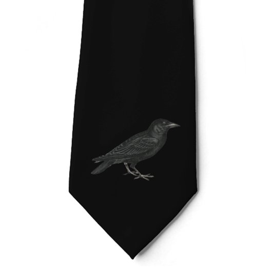 Black Raven Crow | Neck Tie | Schwarz Krawatte