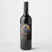 Black Raven Dark Gothic Wine Weinetikett (Vorderseite)