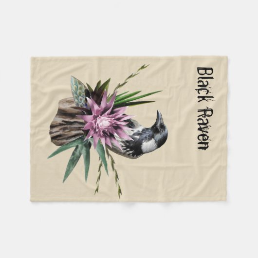 Black Raven Fleecedecke (Vorderseite (Horizontal))