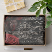 Black Raven Floral Seidenpapier (Geschenk)